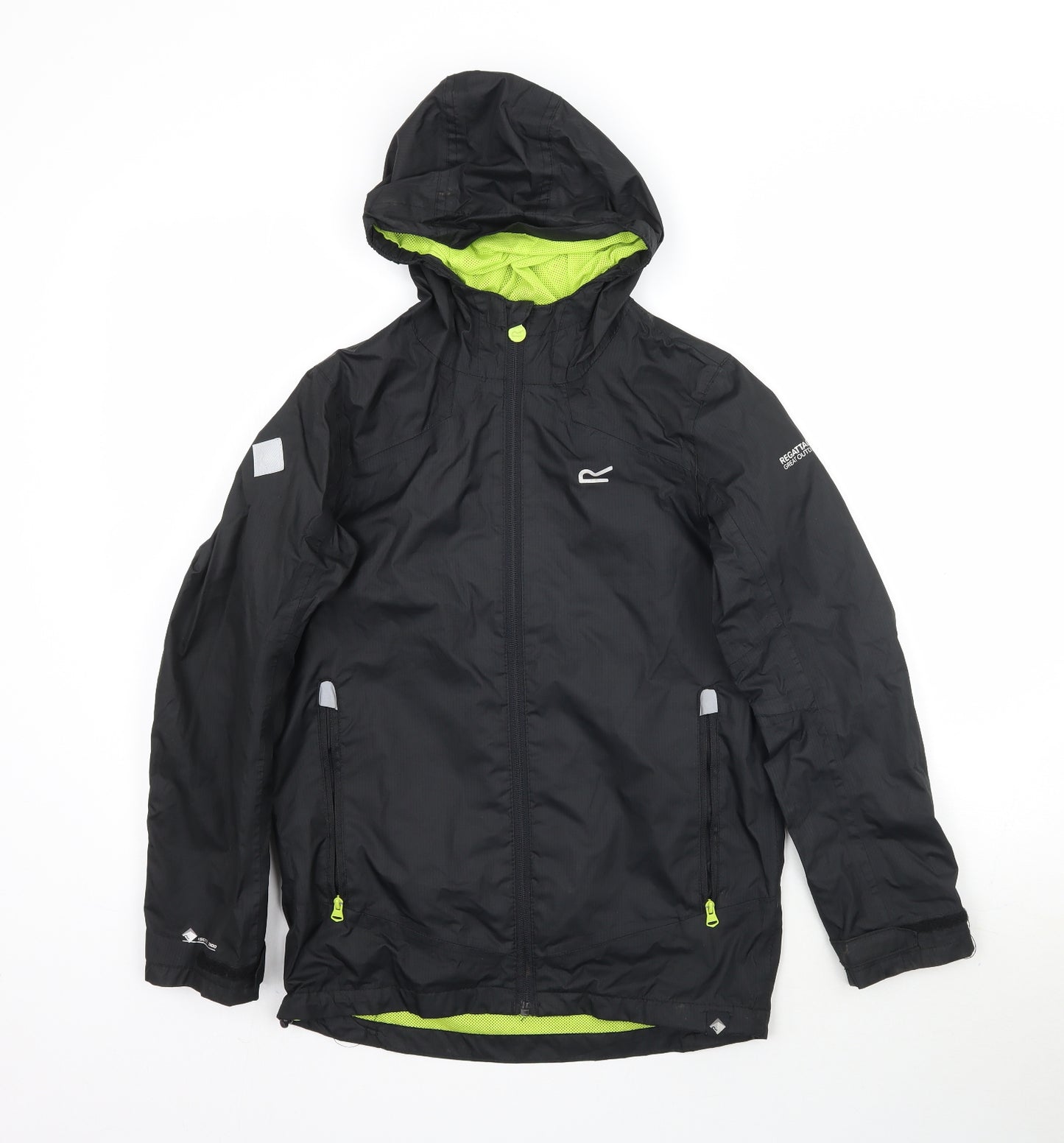 Regatta Boys Black   Rain Coat Coat Size 11-12 Years