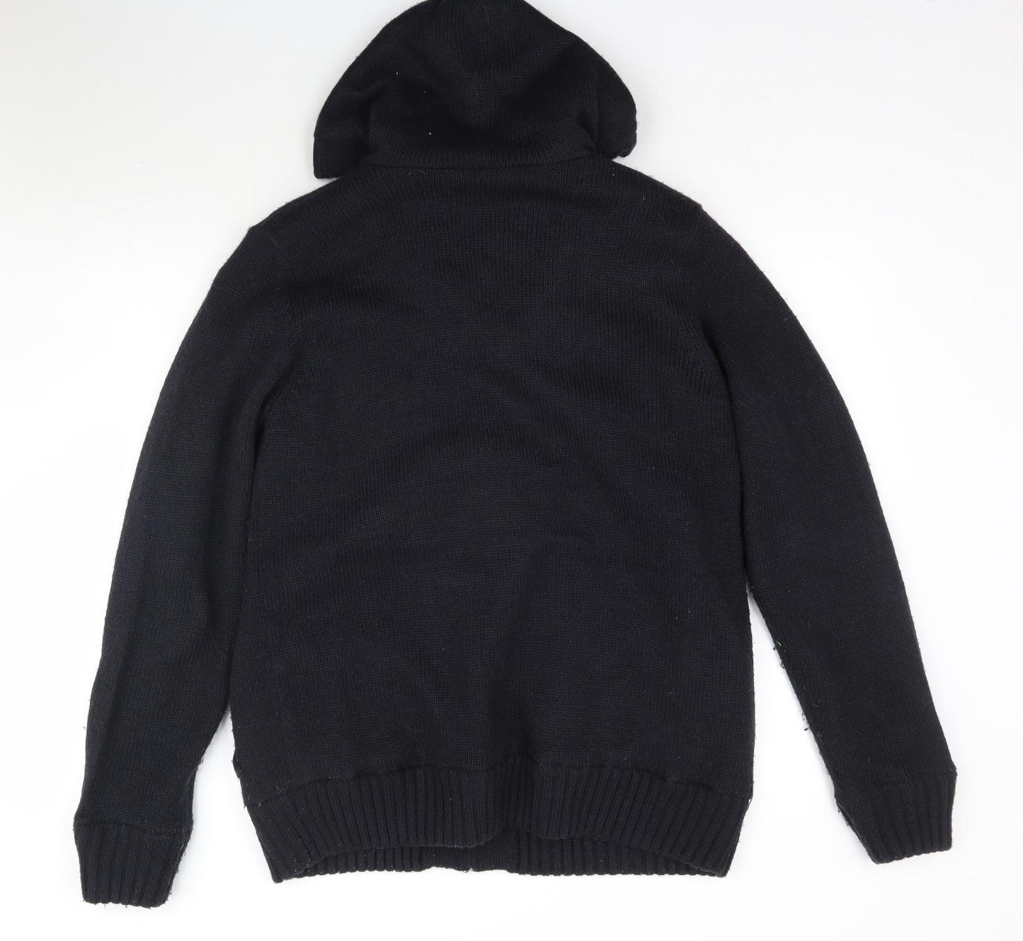 Preworn Womens Blue  Knit Full Zip Hoodie Size L