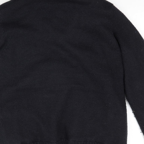 Preworn Womens Blue  Knit Full Zip Hoodie Size L