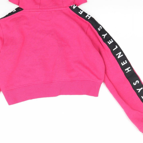 Henley Girls Pink   Pullover Hoodie Size 11-12 Years