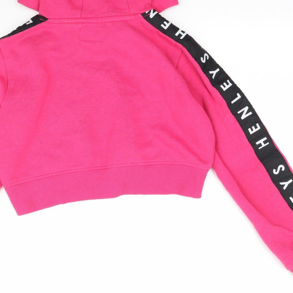 Henley Girls Pink   Pullover Hoodie Size 11-12 Years