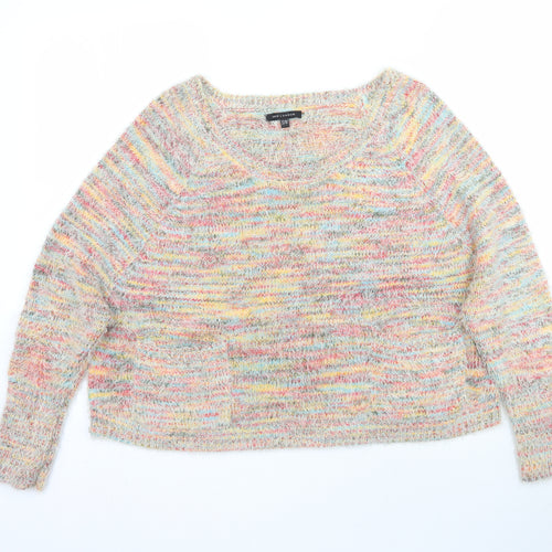 QED London Womens Multicoloured Striped  Pullover Jumper Size S