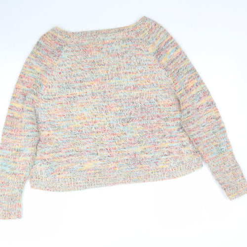 QED London Womens Multicoloured Striped  Pullover Jumper Size S