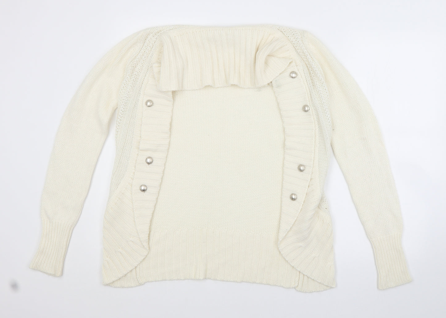 Jane Norman Womens White   Cardigan Jumper Size 14