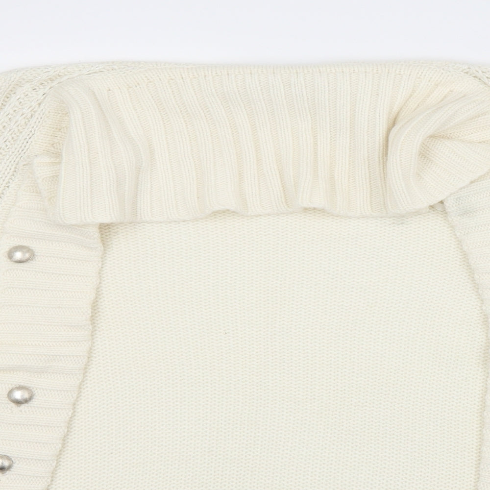 Jane Norman Womens White   Cardigan Jumper Size 14