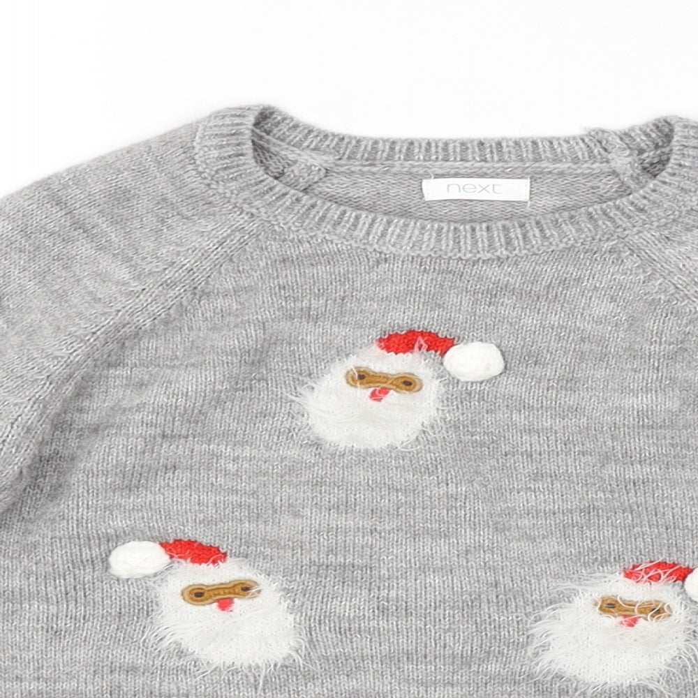 NEXT Boys Grey   Pullover Jumper Size 6 Years  - CHRISTMAS