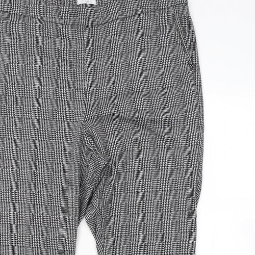 M&S Womens Grey Check  Trousers  Size 22 L24 in