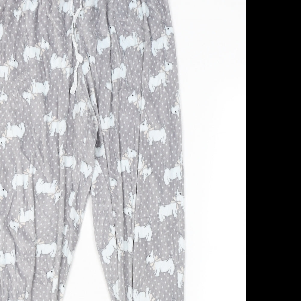 TU Womens Grey Animal Print   Pyjama Pants Size 12