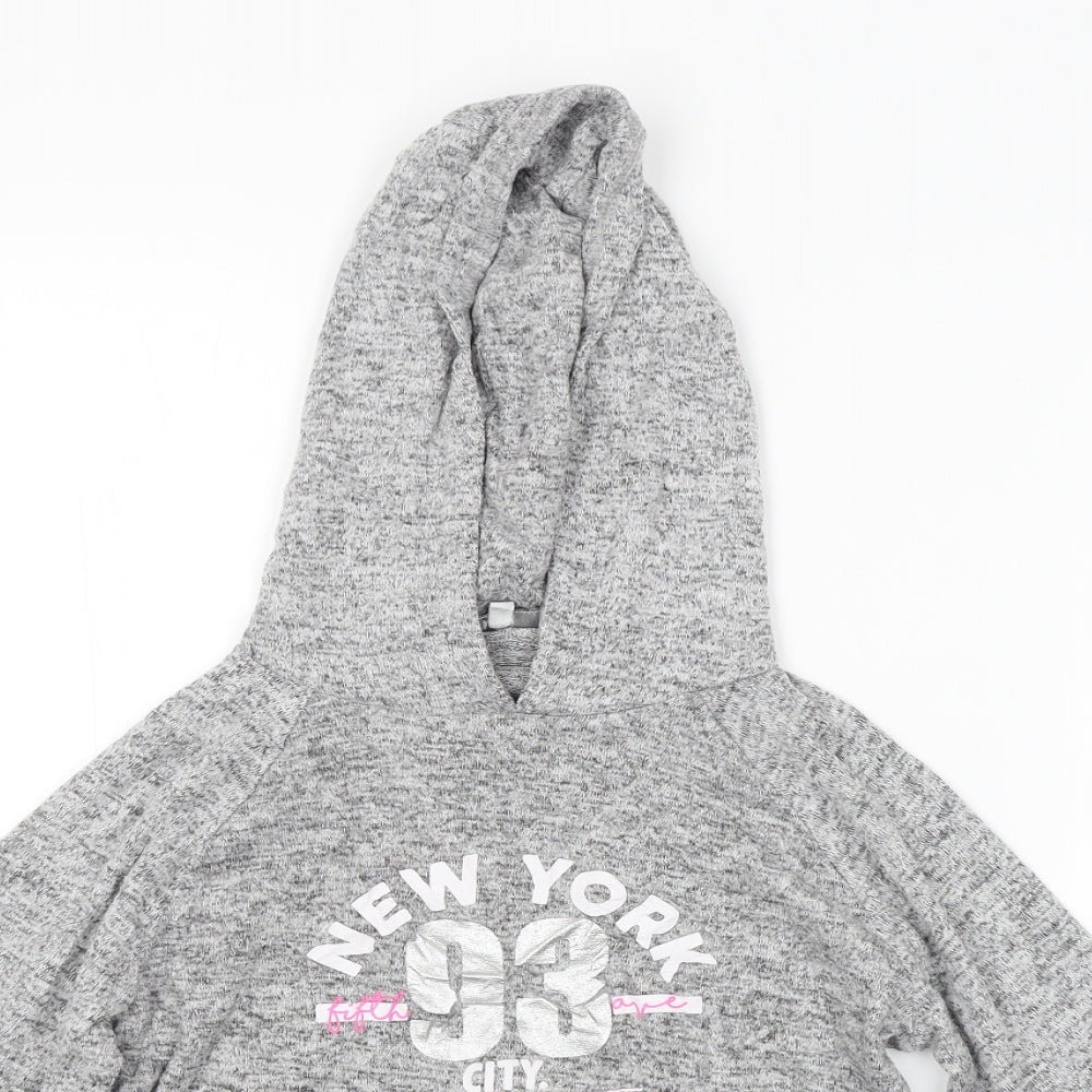 MISS E-VIE Girls Grey   Pullover Hoodie Size 9-10 Years