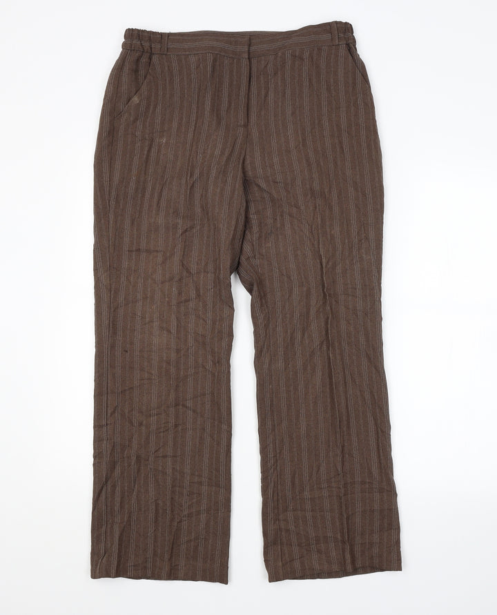 BM Womens Brown   Trousers  Size 12 L27 in