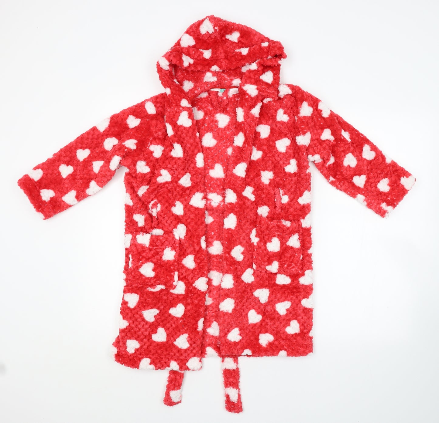 John Lewis Girls Red Spotted   Robe Size 6 Years