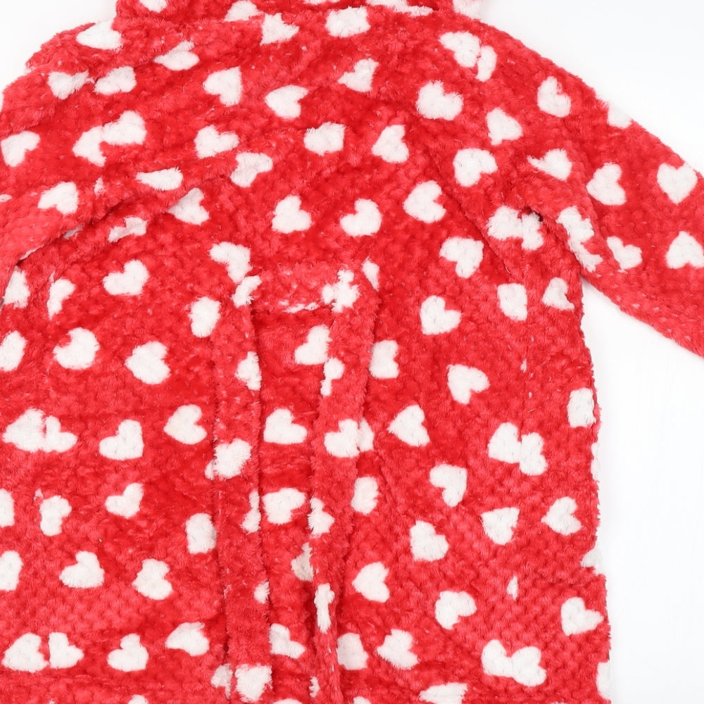 John Lewis Girls Red Spotted   Robe Size 6 Years