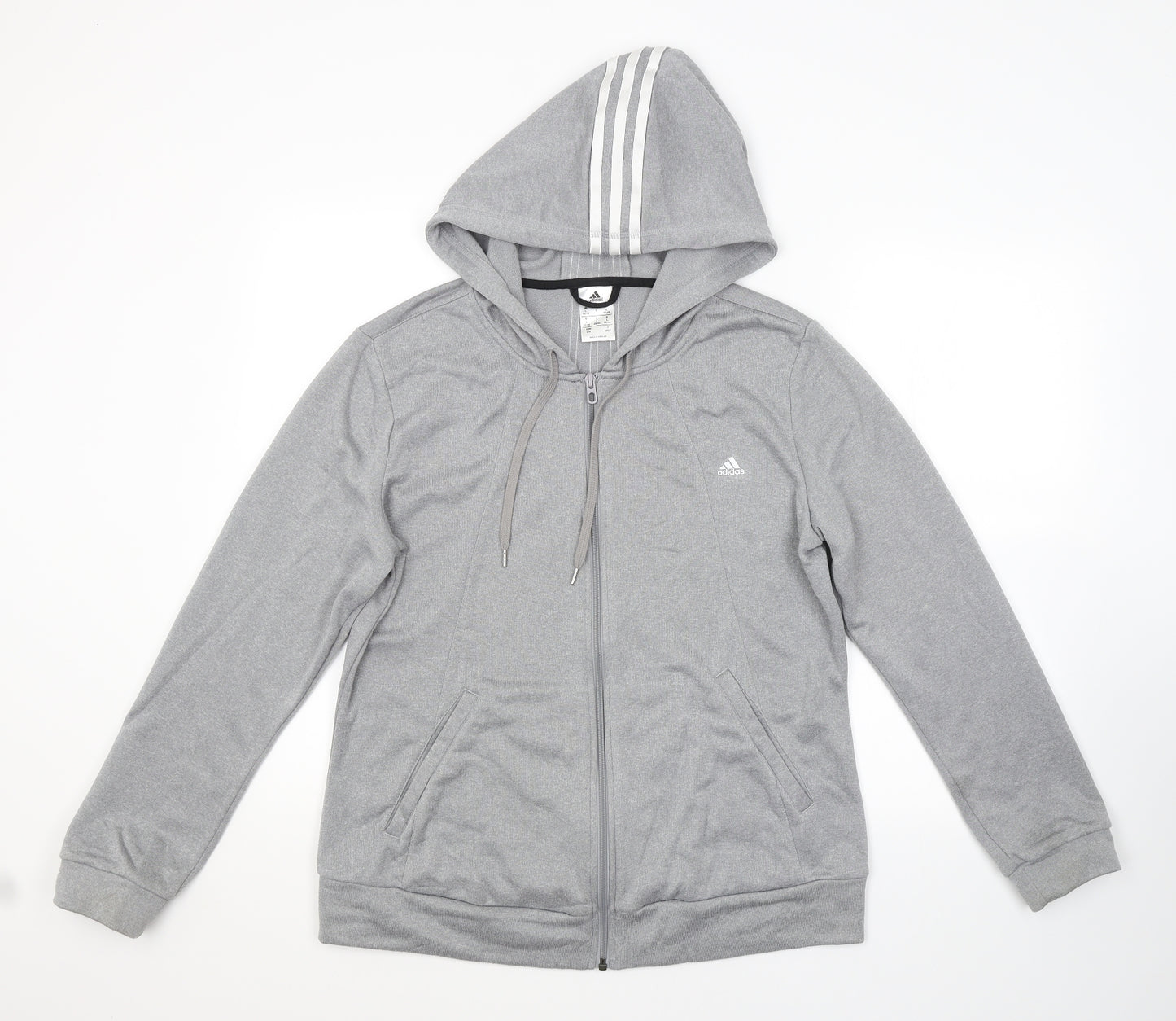 adidas Womens Grey   Full Zip Hoodie Size 16