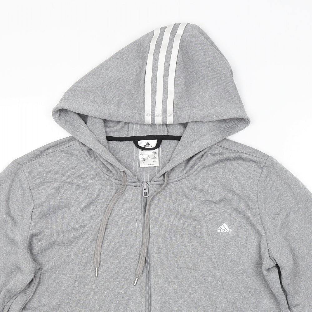 adidas Womens Grey   Full Zip Hoodie Size 16