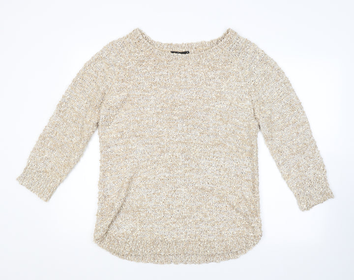 BM Womens Gold Pullover Jumper Size M