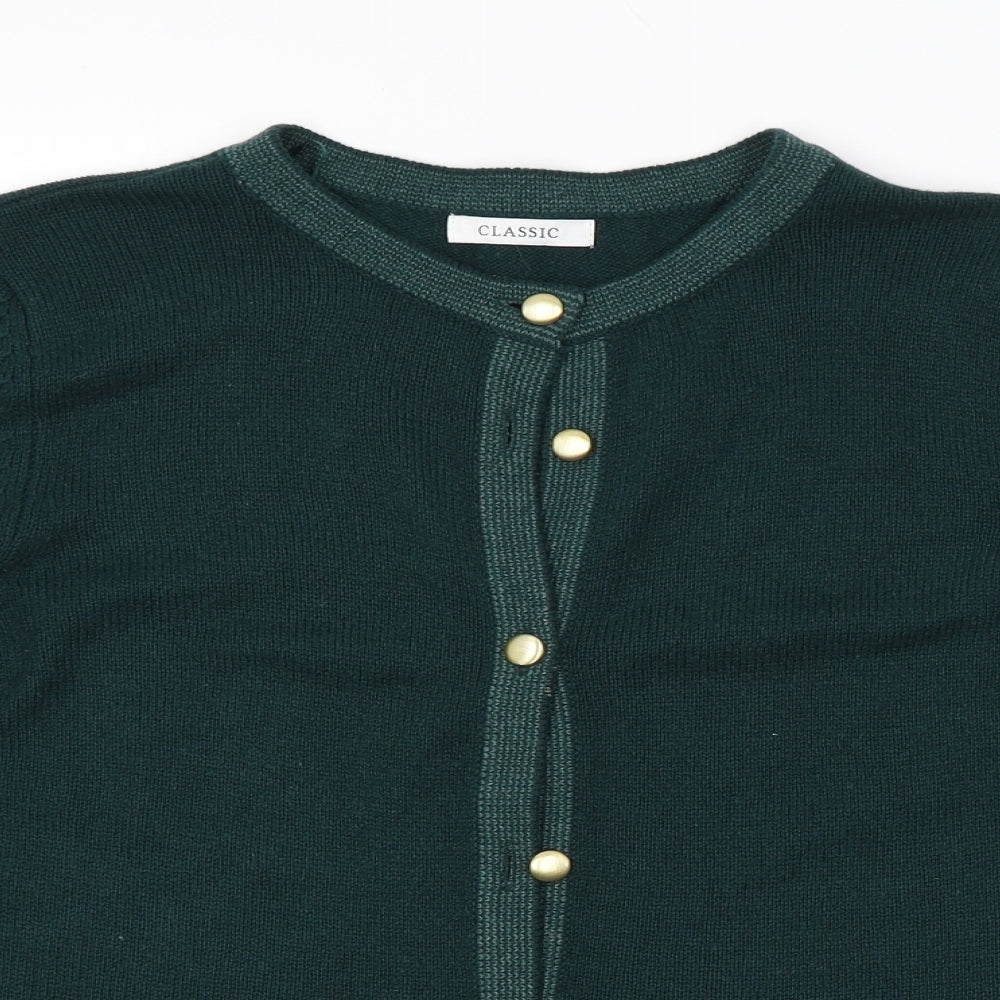 M&S Womens Green   Cardigan Jumper Size 10
