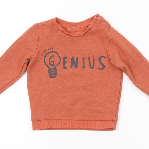 F&F Baby Orange   Pullover Jumper Size 9-12 Months