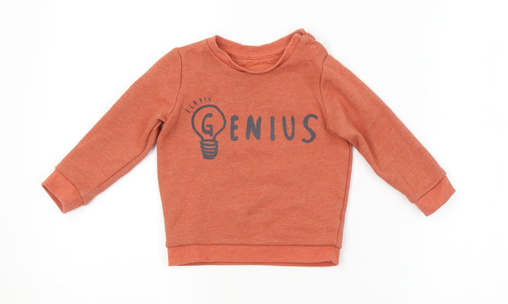 F&F Baby Orange   Pullover Jumper Size 9-12 Months