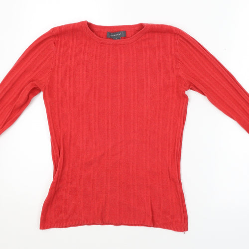 Primark Womens Red Striped  Pullover Jumper Size 14