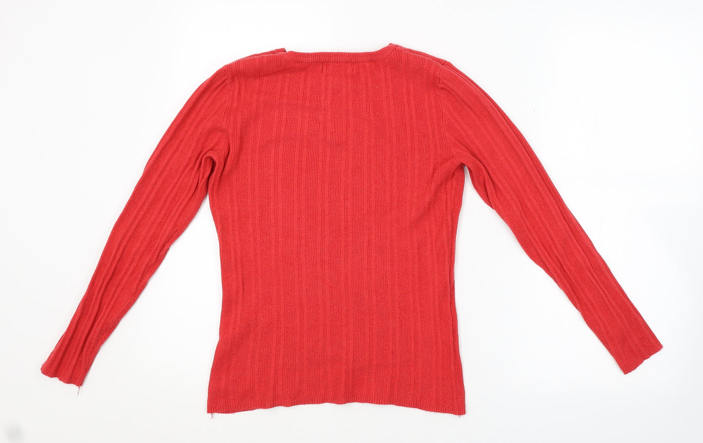 Primark Womens Red Striped  Pullover Jumper Size 14