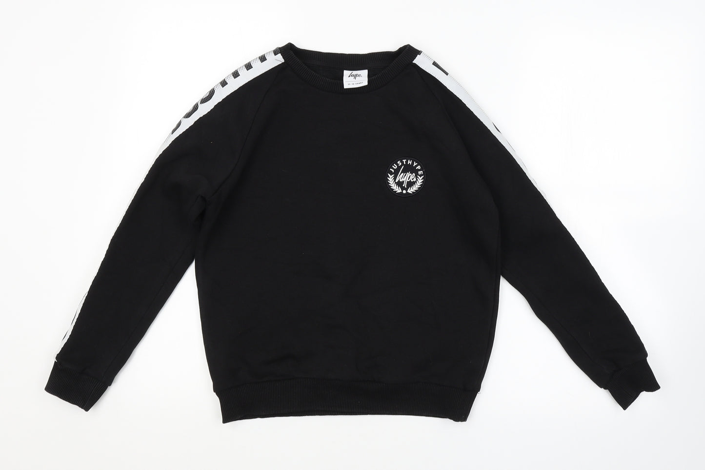 Hype Girls Black   Pullover Sweatshirt Size 11-12 Years