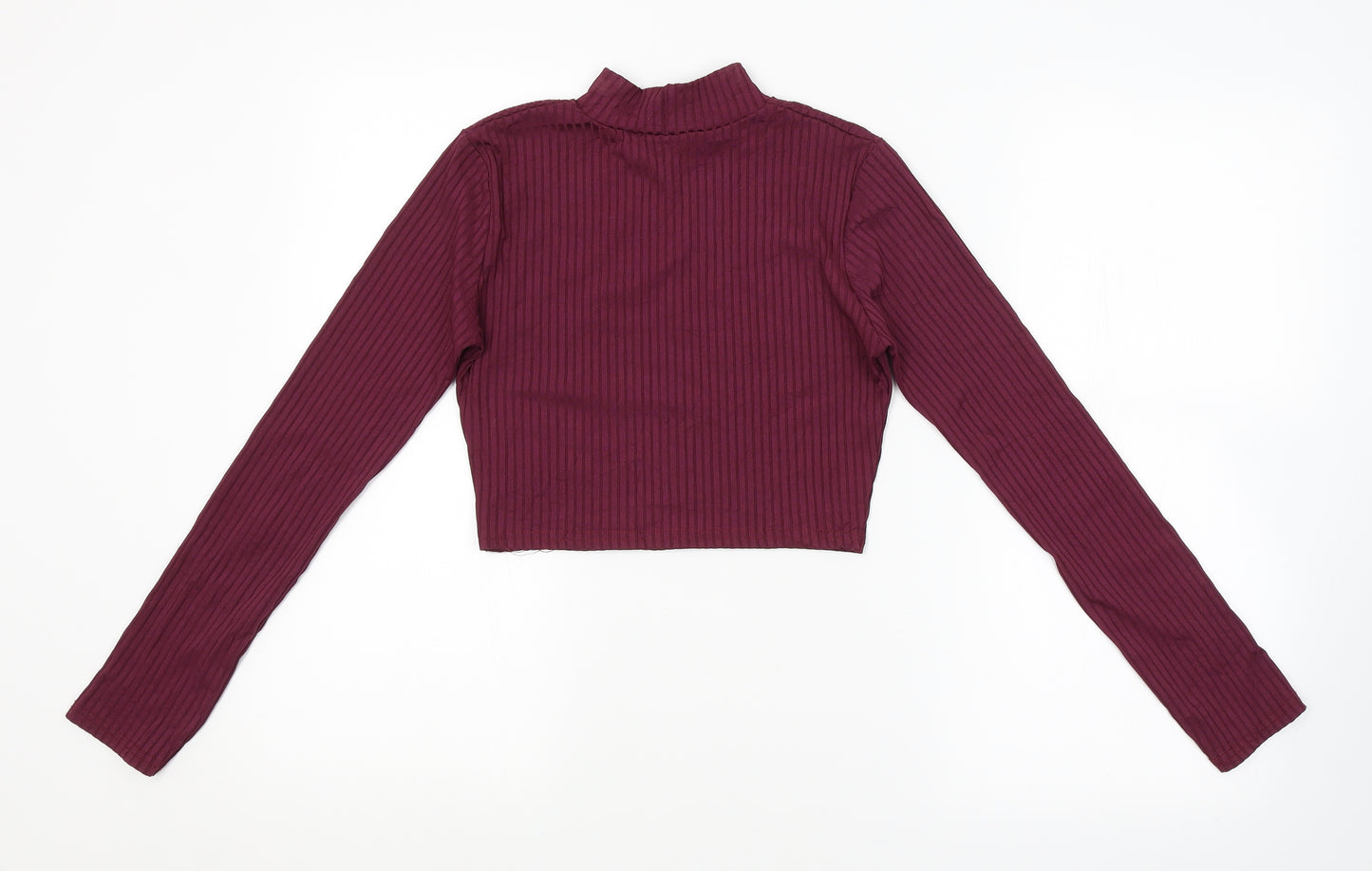 MISGUIDED Womens Purple Striped  Basic Blouse Size 8