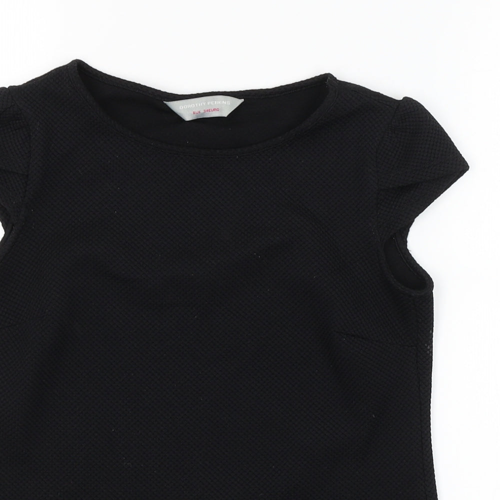 Dorothy Perkins Womens Black   Basic Blouse Size 6