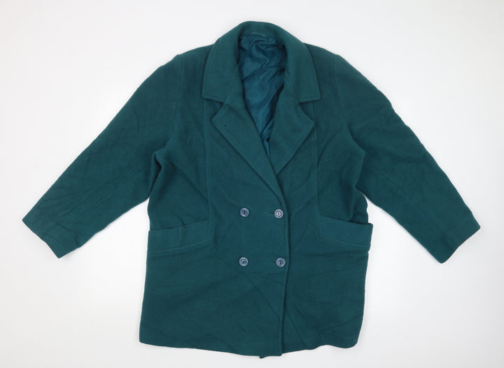 Preworn Womens Green Overcoat Coat