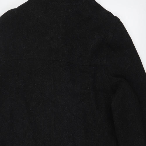 BUTLER AND WEBB Mens Black   Overcoat Coat Size XL