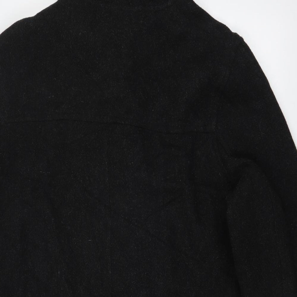BUTLER AND WEBB Mens Black   Overcoat Coat Size XL