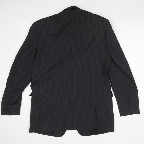 NEXT Mens Grey Striped  Jacket Suit Jacket Size 40