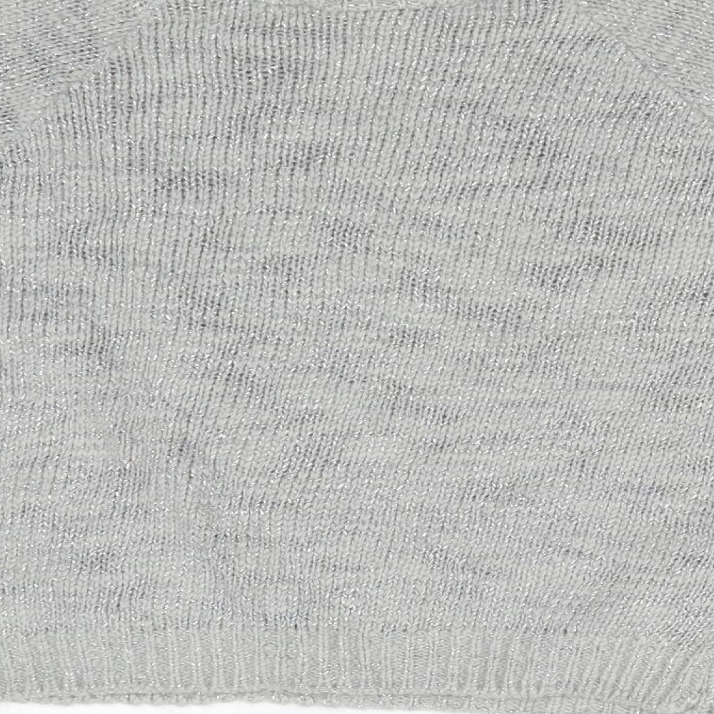 Dreams Womens Grey Striped  Basic T-Shirt Size 10