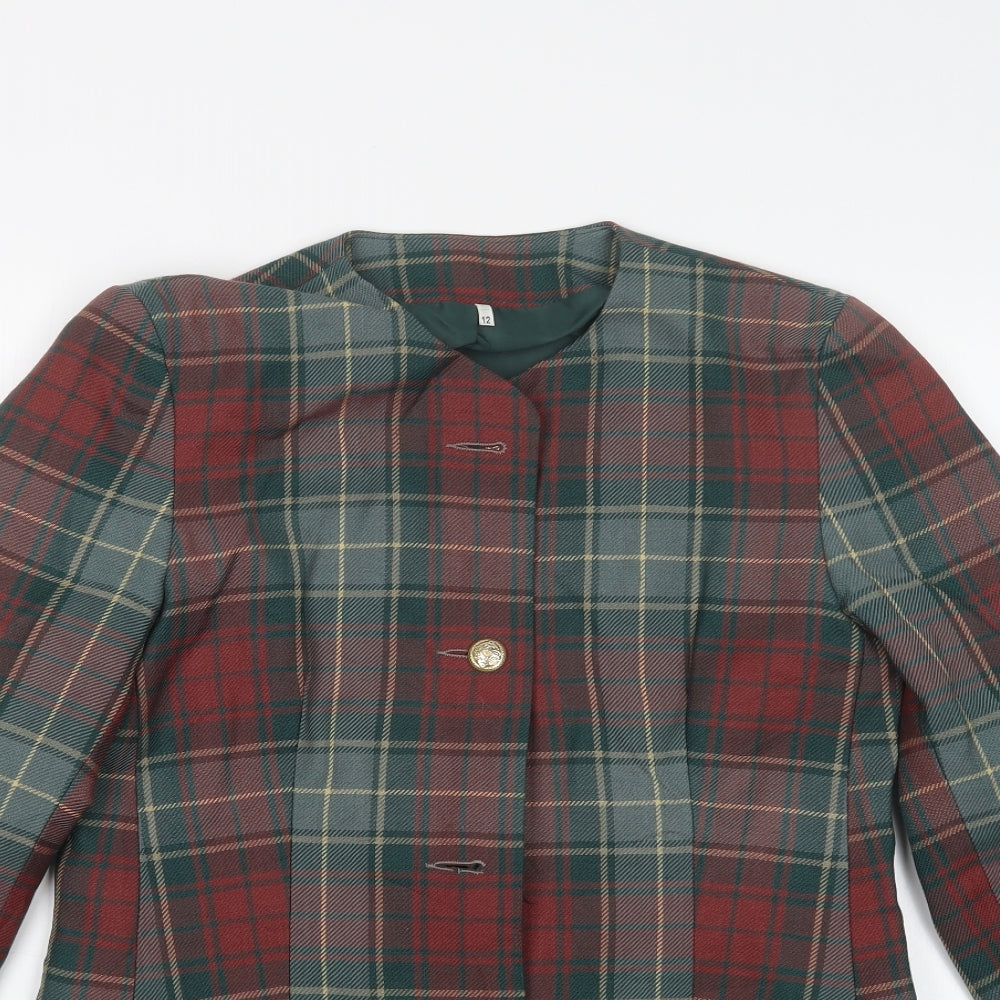 EDINBURGH Womens Multicoloured Check  Jacket  Size 12