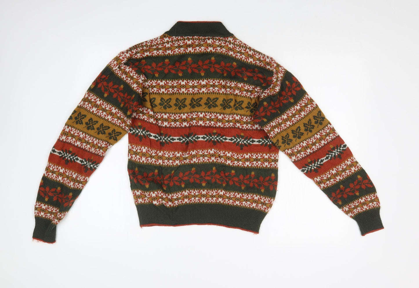 ST MICHAEL Womens Multicoloured Fair Isle  Pullover Sweatshirt Size 14