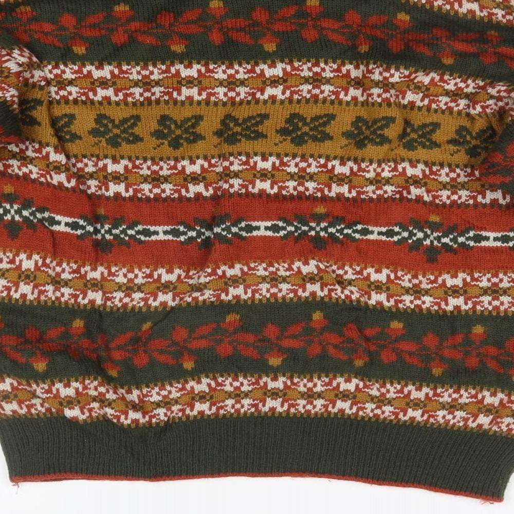 ST MICHAEL Womens Multicoloured Fair Isle  Pullover Sweatshirt Size 14