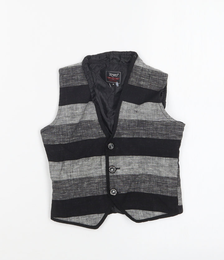 BLAZO Boys Multicoloured Striped  Jacket Waistcoat Size 4 Years