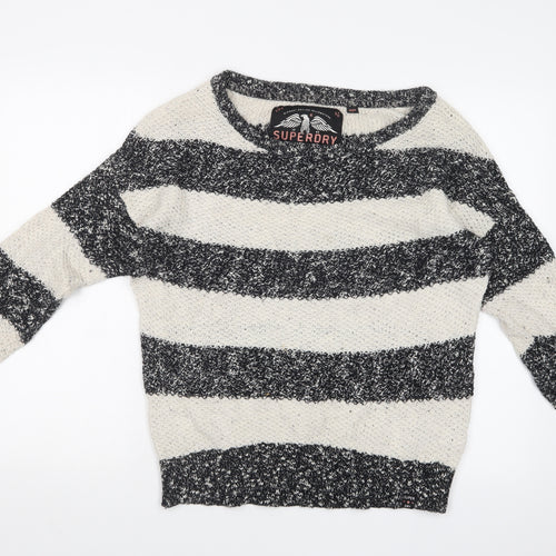 SUPDERDRY Womens Multicoloured Striped  Pullover Sweatshirt