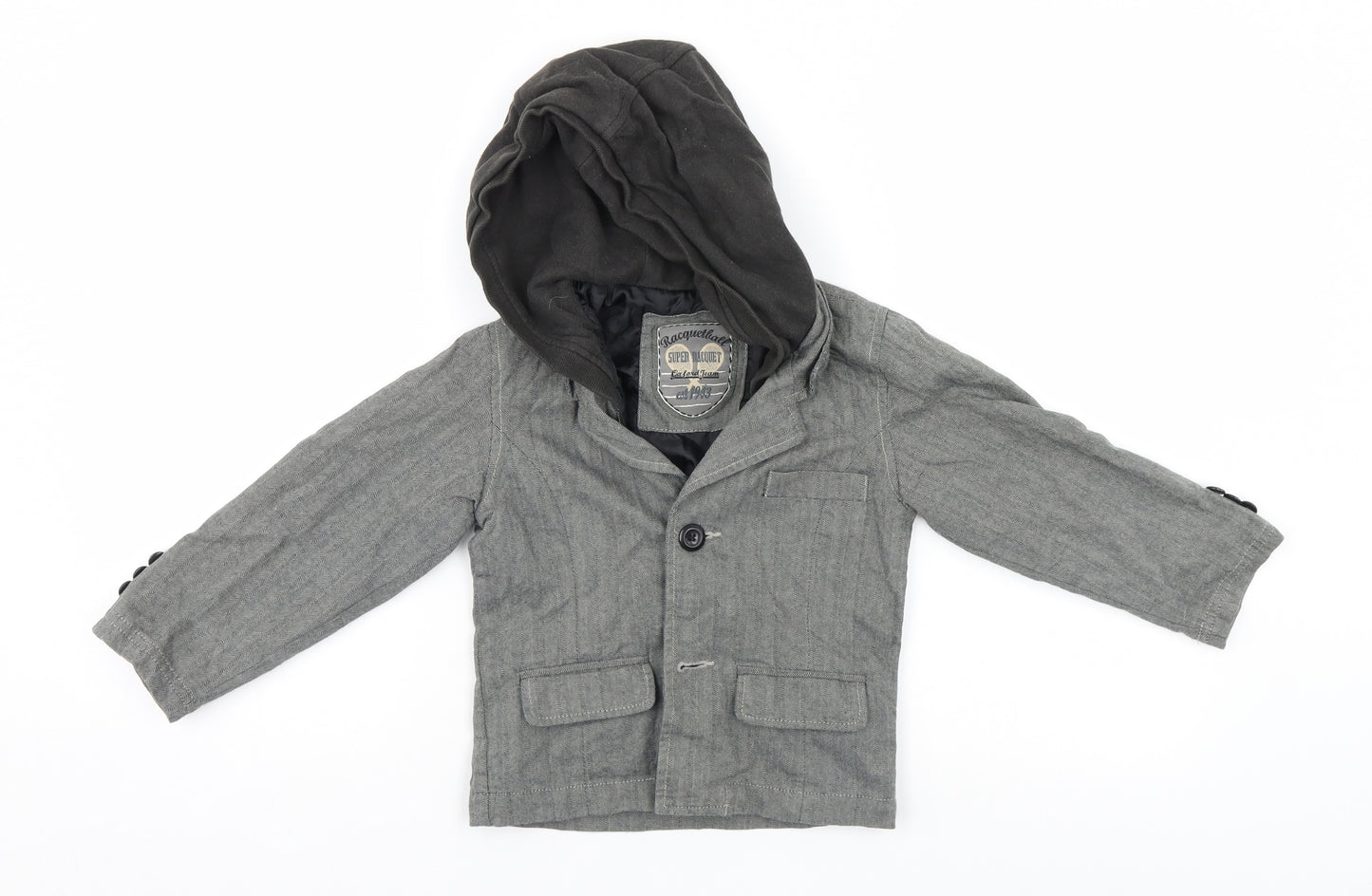 Preworn Boys Grey   Pullover Hoodie Size 3-4 Years