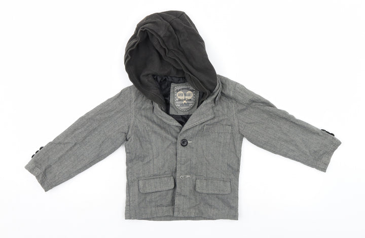 Preworn Boys Grey   Pullover Hoodie Size 3-4 Years