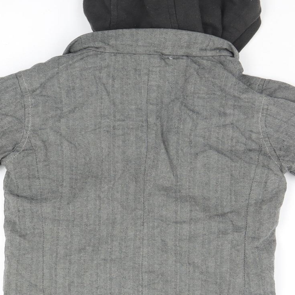 Preworn Boys Grey   Pullover Hoodie Size 3-4 Years