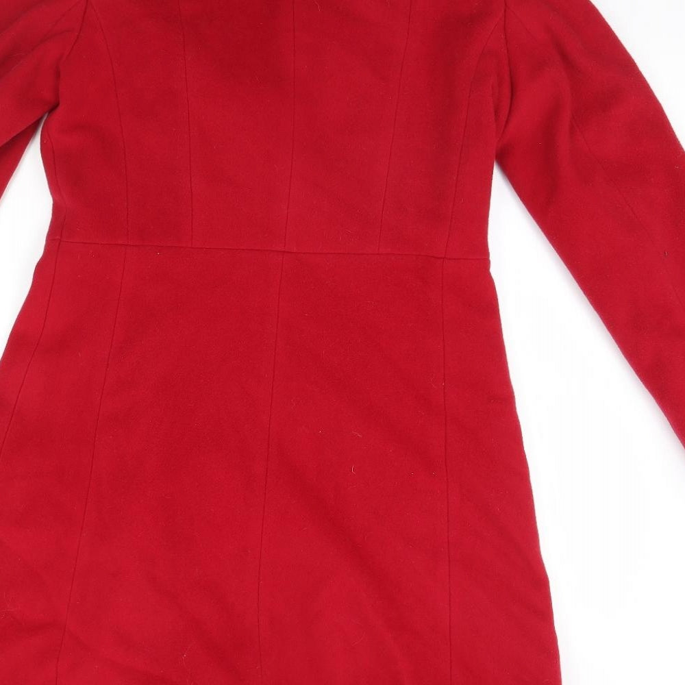 Marks and Spencer Womens Red   Overcoat Coat Size 8