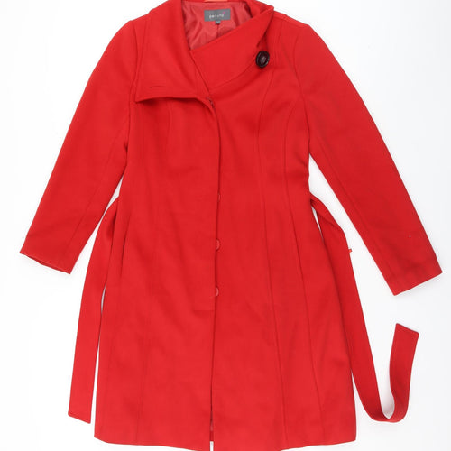 Per Una Womens Red   Overcoat Jacket Size 10
