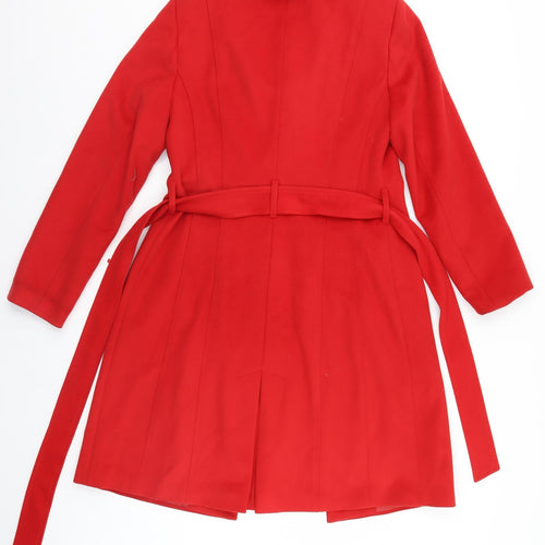 Per Una Womens Red   Overcoat Jacket Size 10