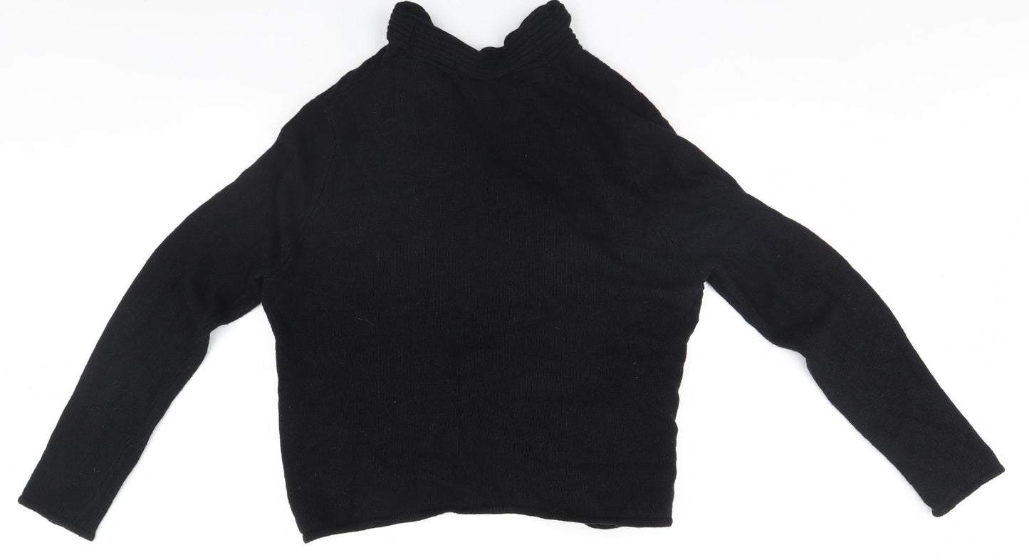 Kaliko Womens Black Striped  Cardigan Jumper Size L