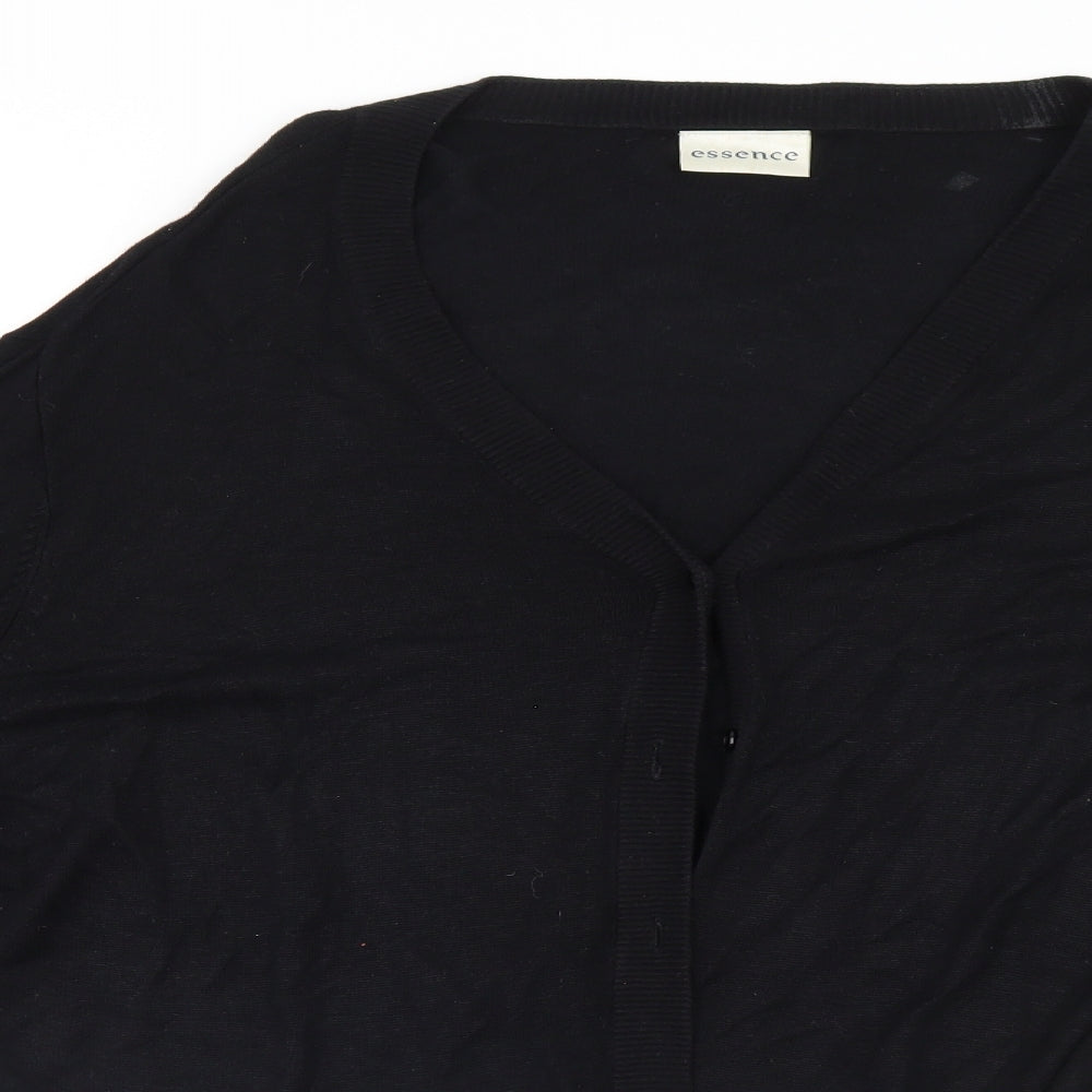 essence Womens Black   Cardigan Jumper Size 22
