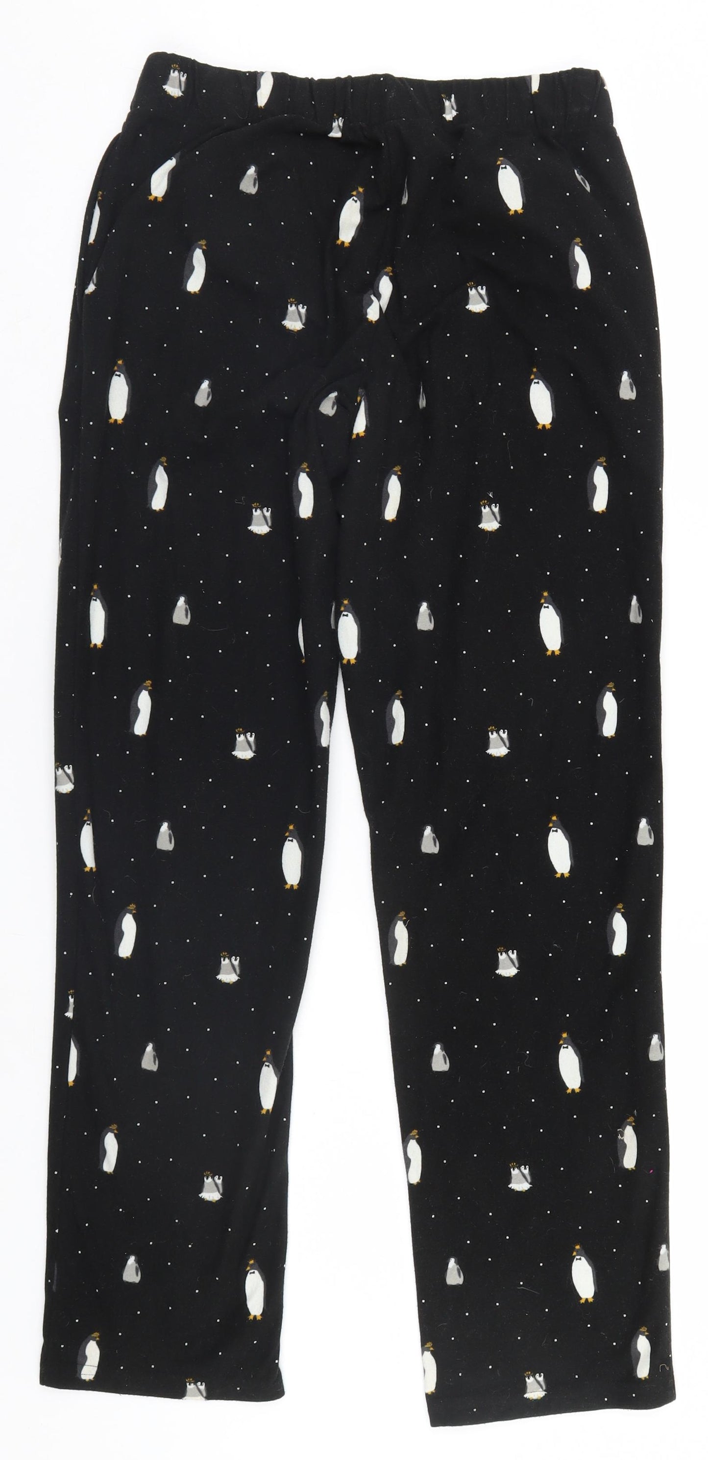NEXT Mens Black Solid   Pyjama Pants Size XS  - Penguins