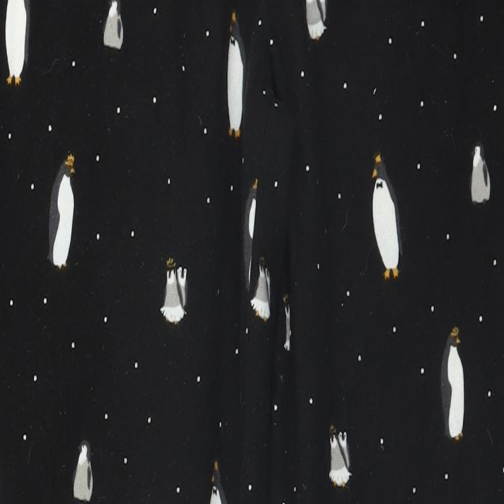 NEXT Mens Black Solid   Pyjama Pants Size XS  - Penguins