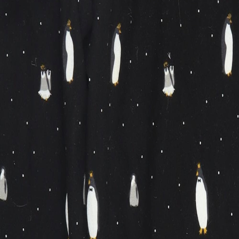 NEXT Mens Black Solid   Pyjama Pants Size XS  - Penguins