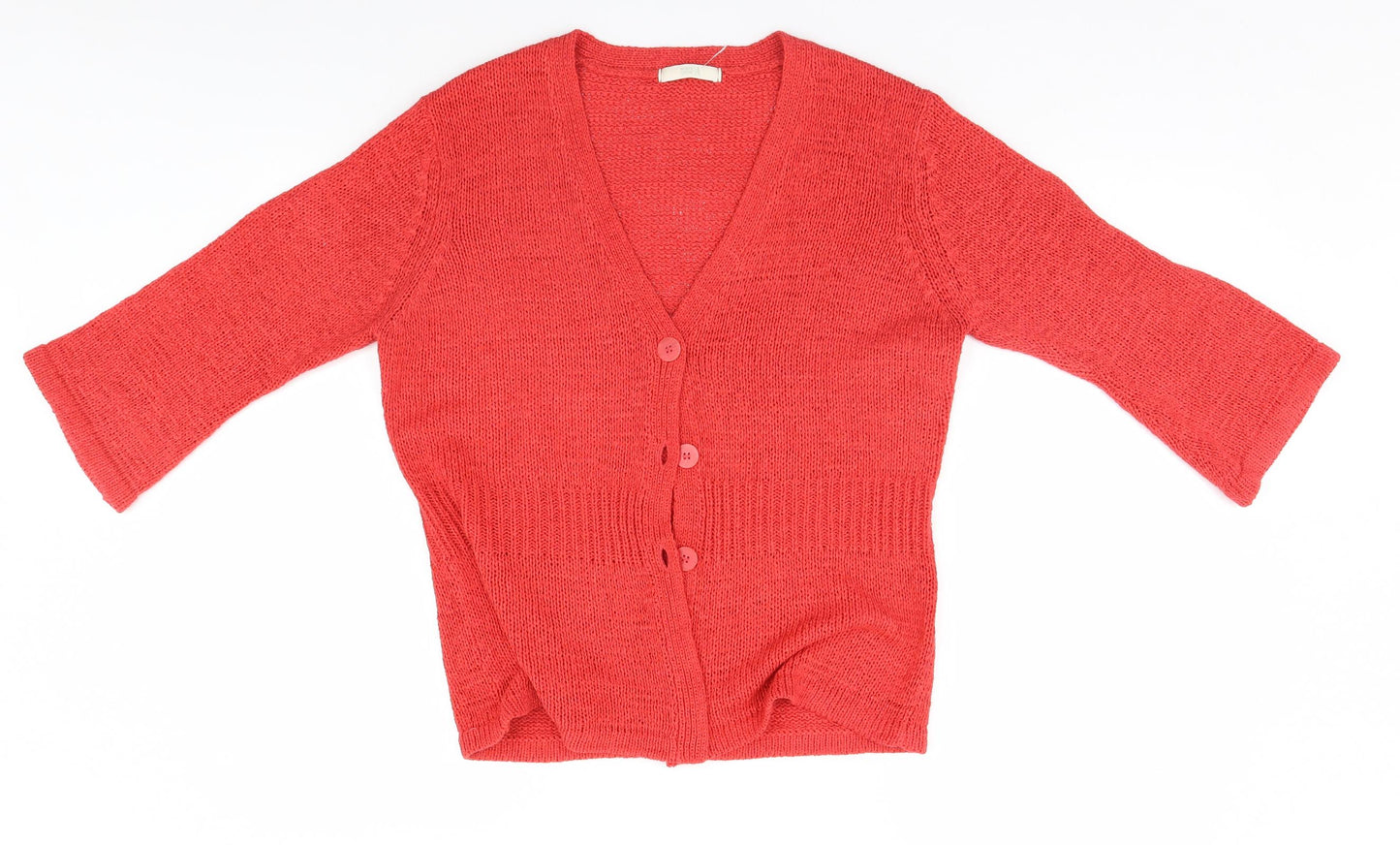 Marks and Spencer Womens Red   Cardigan Jumper Size 12