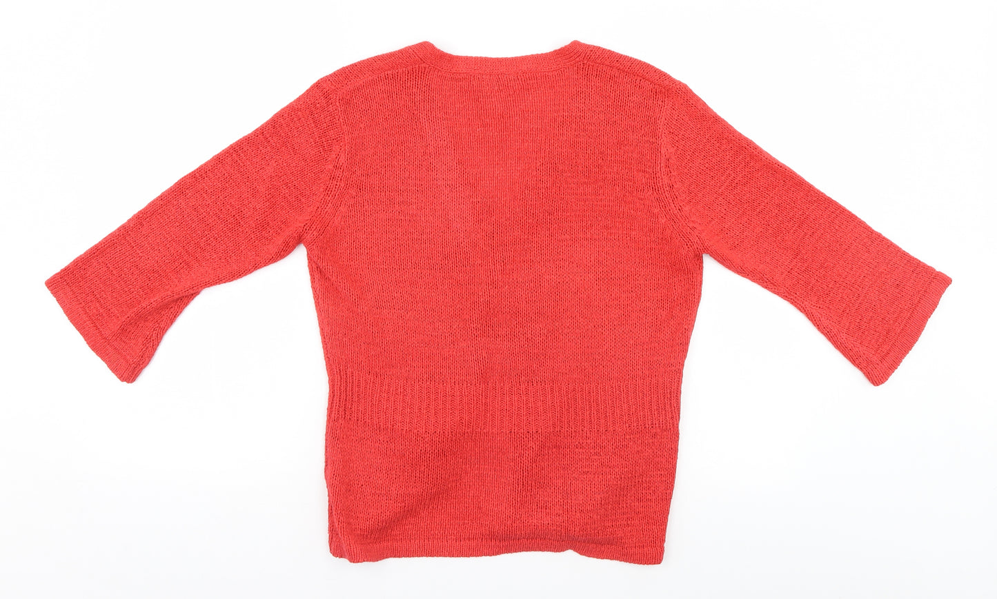 Marks and Spencer Womens Red   Cardigan Jumper Size 12